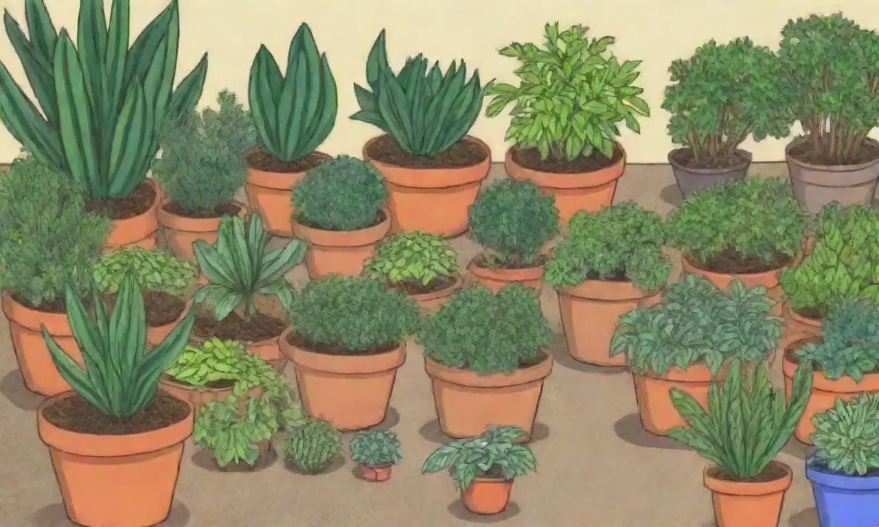 Jardinería orgánica con plantas diversas y fácil mantenimiento