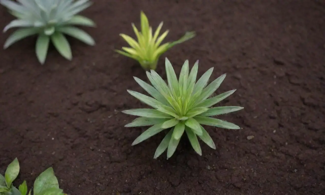 Plantas diversas que crecen en suelos variados