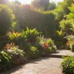 Luz natural y vibrante vegetación crean un ambiente tranquilo