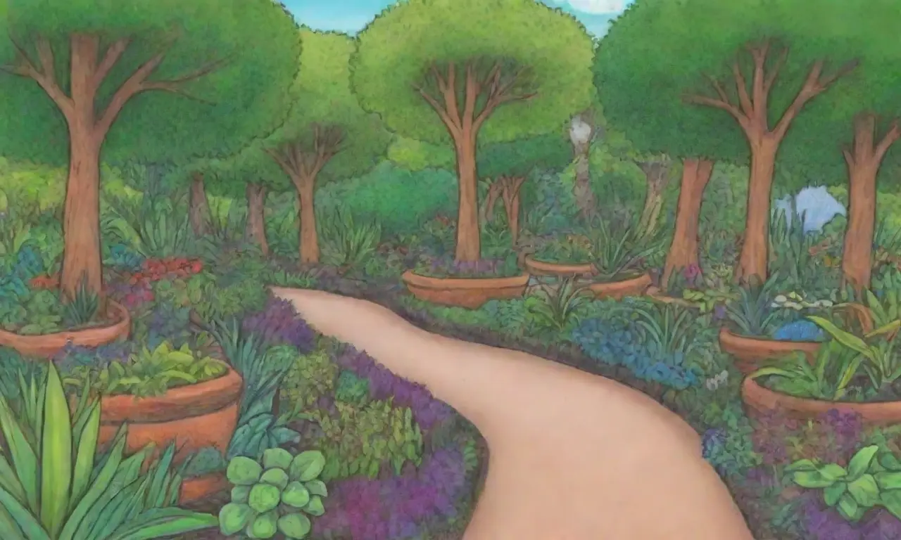 Cuatro jardines con plantas vibrantes y biodiversidad