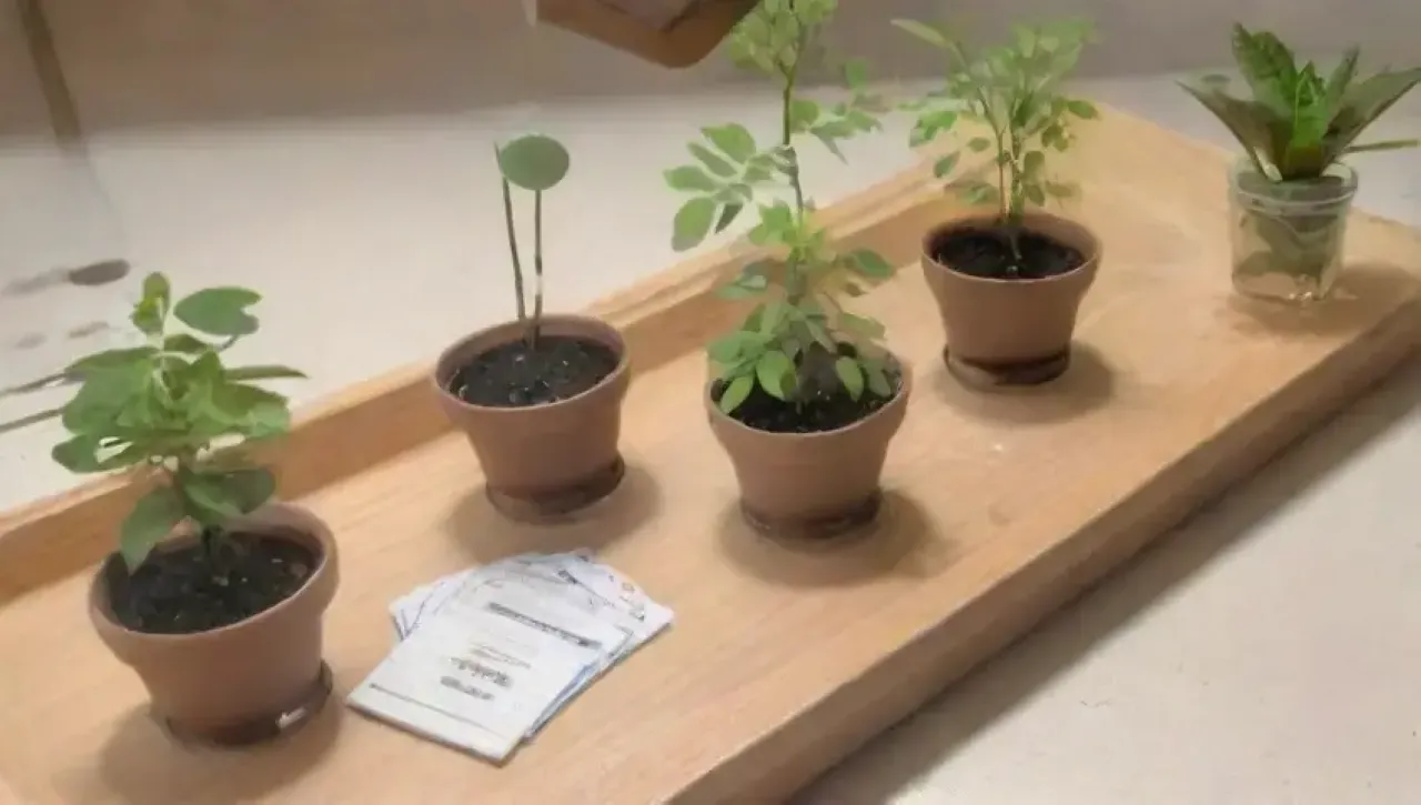 Un ambiente limpio y organizado con elementos de jardinería y cuidado personal