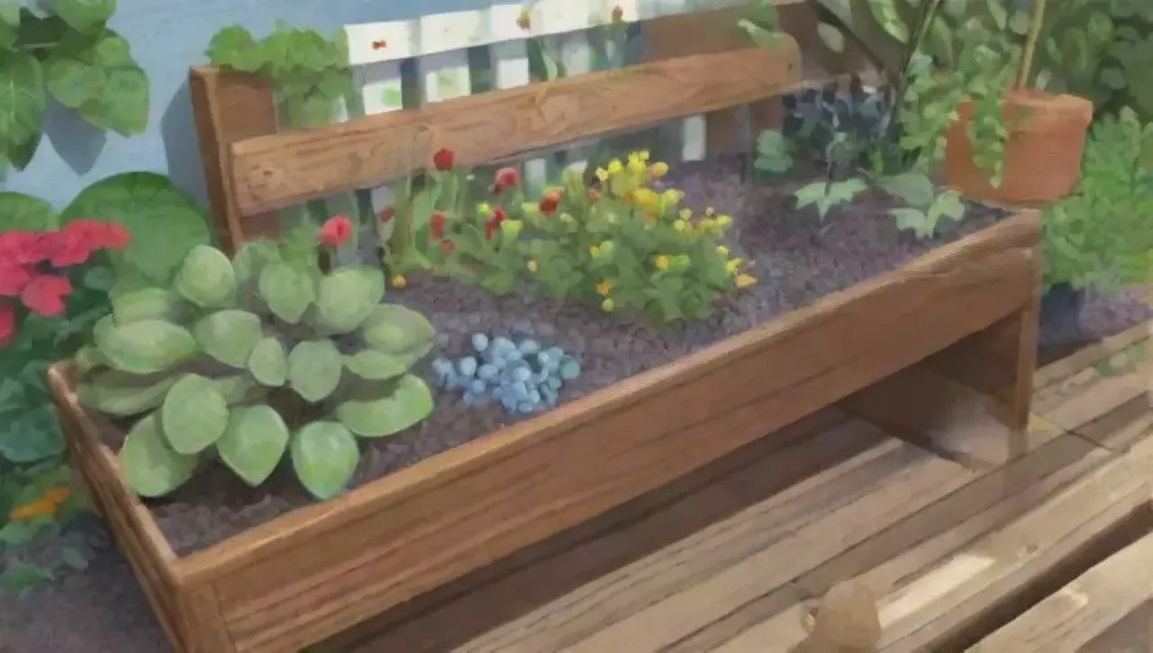 Un oasis de jardín vibrante y sereno