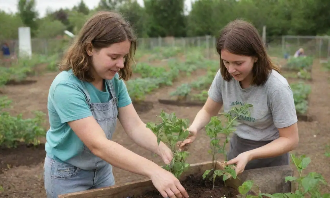 Jardines comunitarios que promueven aprendizaje práctico