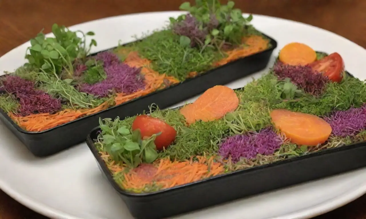 Colores vibrantes y diseño gourmet en una presentación creativa