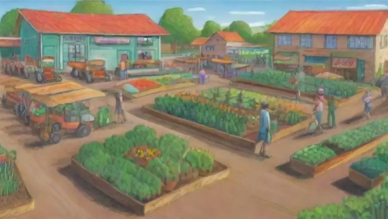 Un paisaje agrícola vibrante con comunidades activas y sostenibles