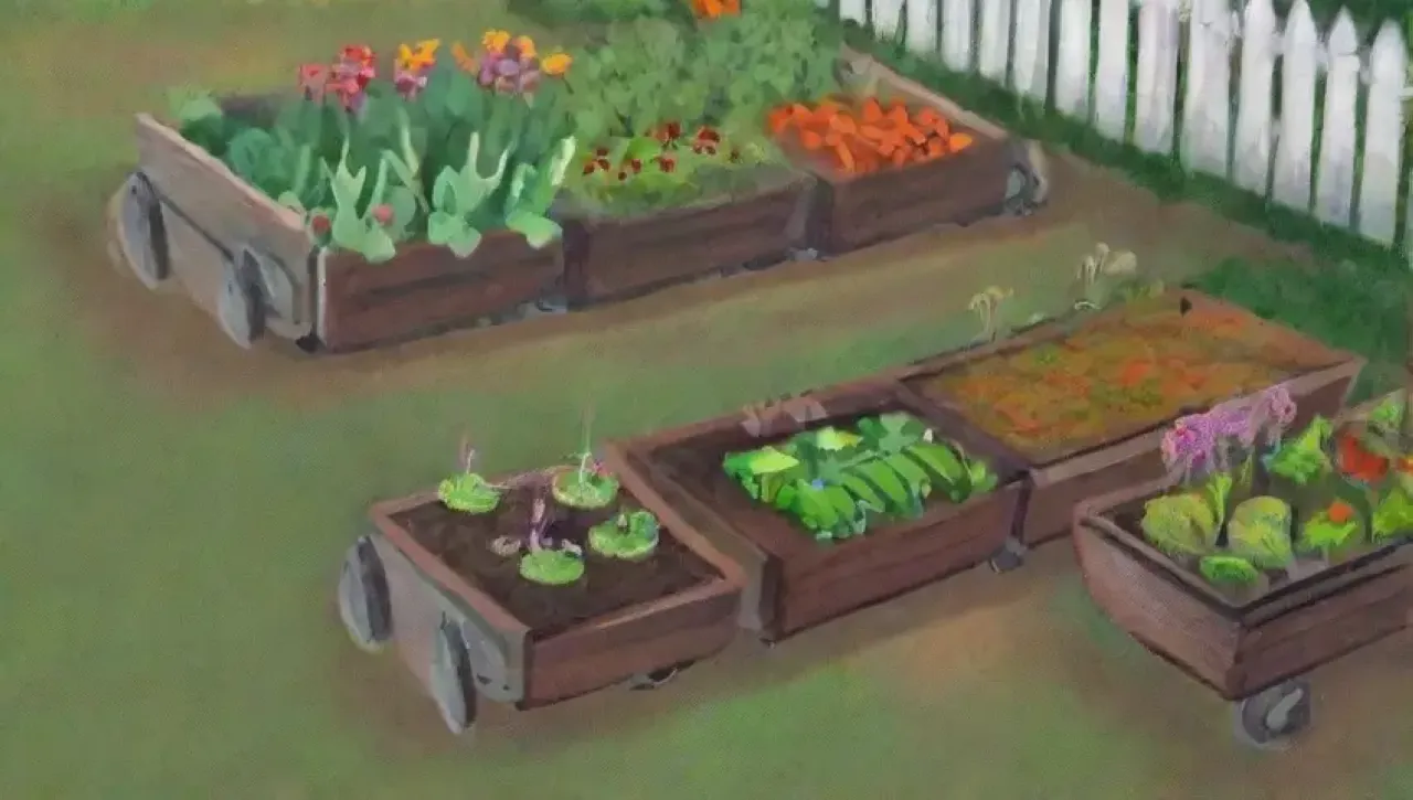Un jardín vibrante lleno de colores y vida