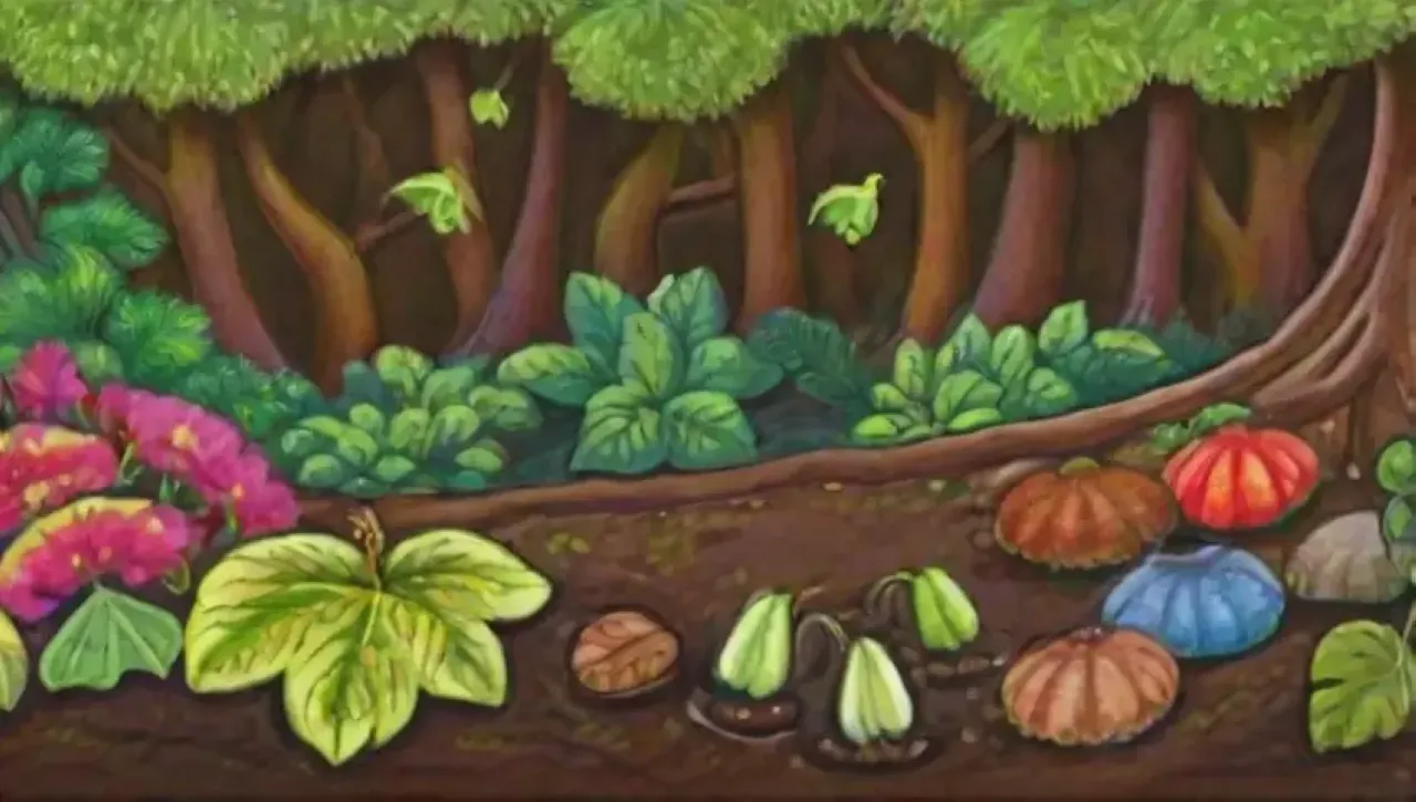 Un jardín vibrante y lleno de vida que refleja la armonía de la naturaleza