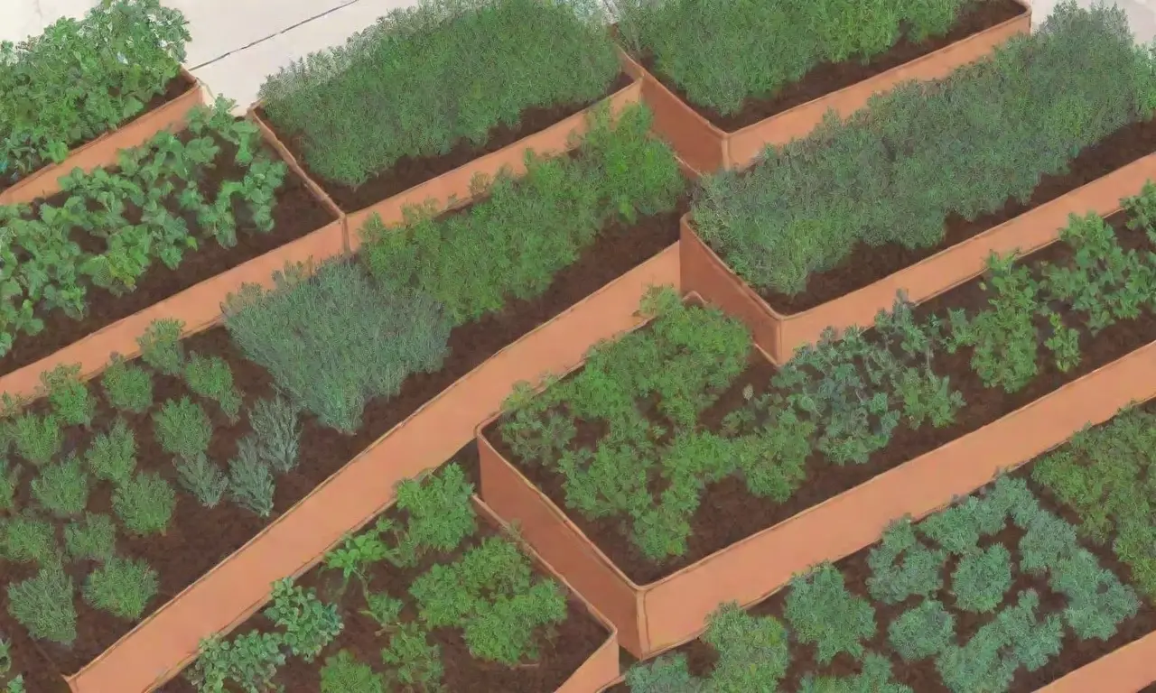 Papel mural de jardín de hierbas con métodos de cultivo y cuidados