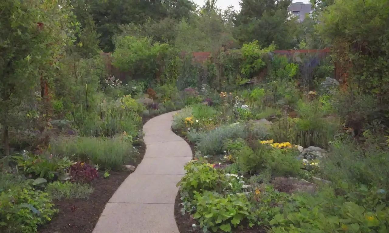 Jardines urbanos sostenibles y coloridos con biodiversidad y prácticas ecológicas