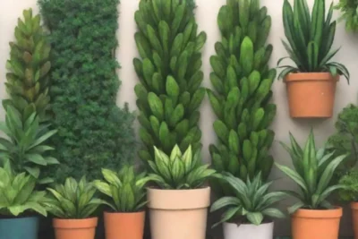 Jardines verticales de plantas verdes y texturizadas que embellecen la ciudad