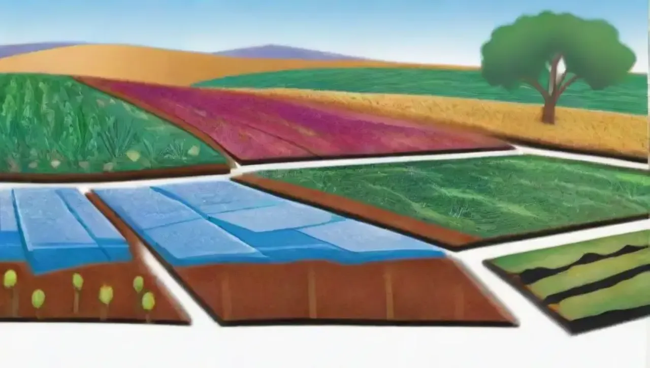 Agricultura sostenible combina tecnología y naturaleza en paisajes vibrantes