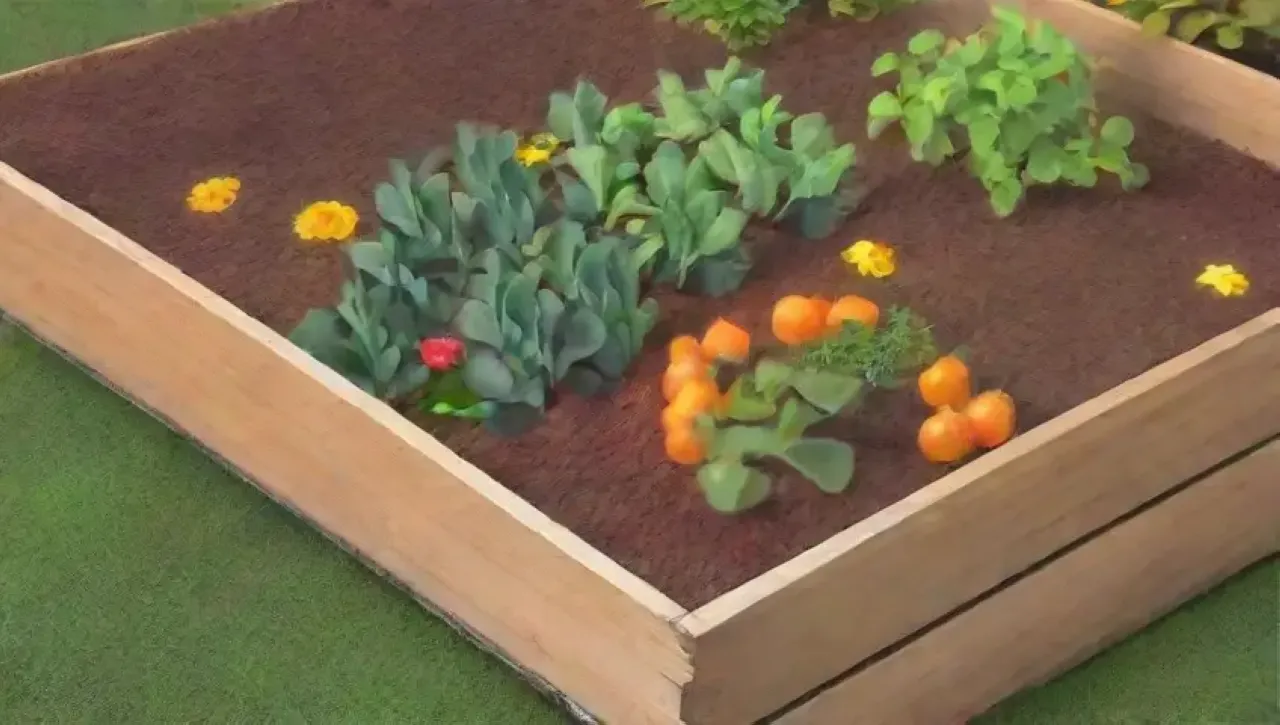 Un jardín vibrante lleno de vida y color
