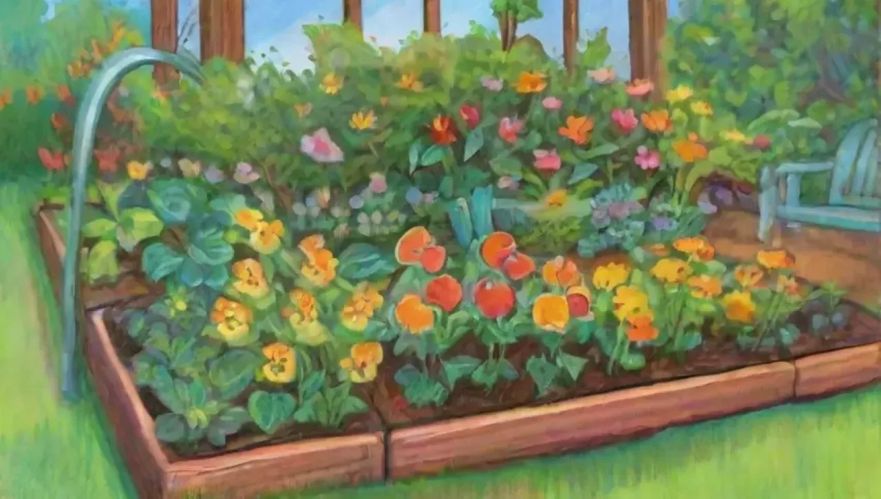 Un jardín vibrante y lleno de vida