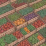Recolección de verduras coloridas en un jardín soleado de otoño