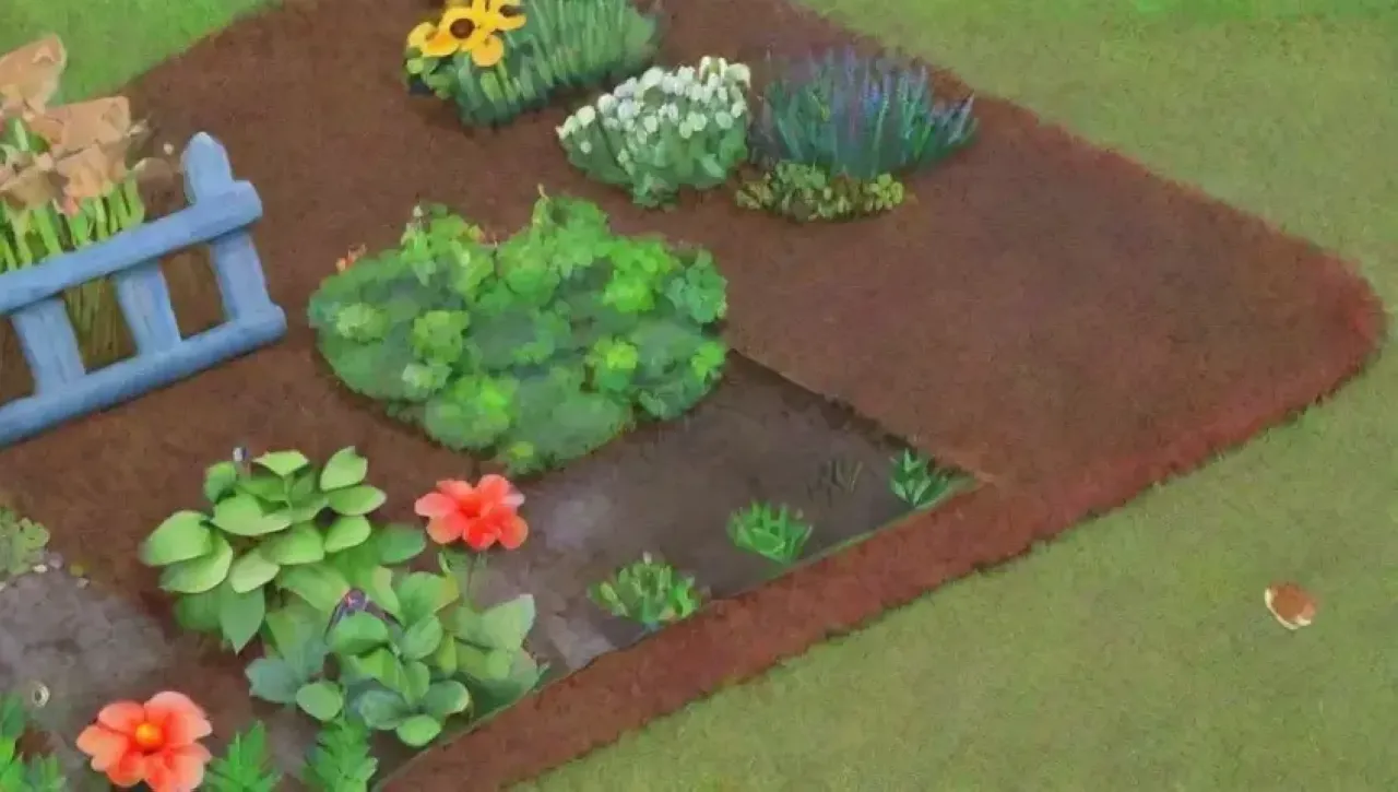 Un jardín vibrante y acogedor en primavera
