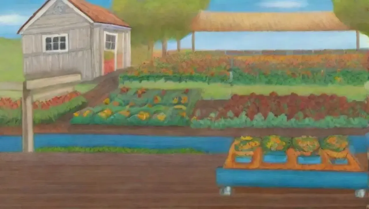 Un paisaje agrícola vibrante y lleno de vida