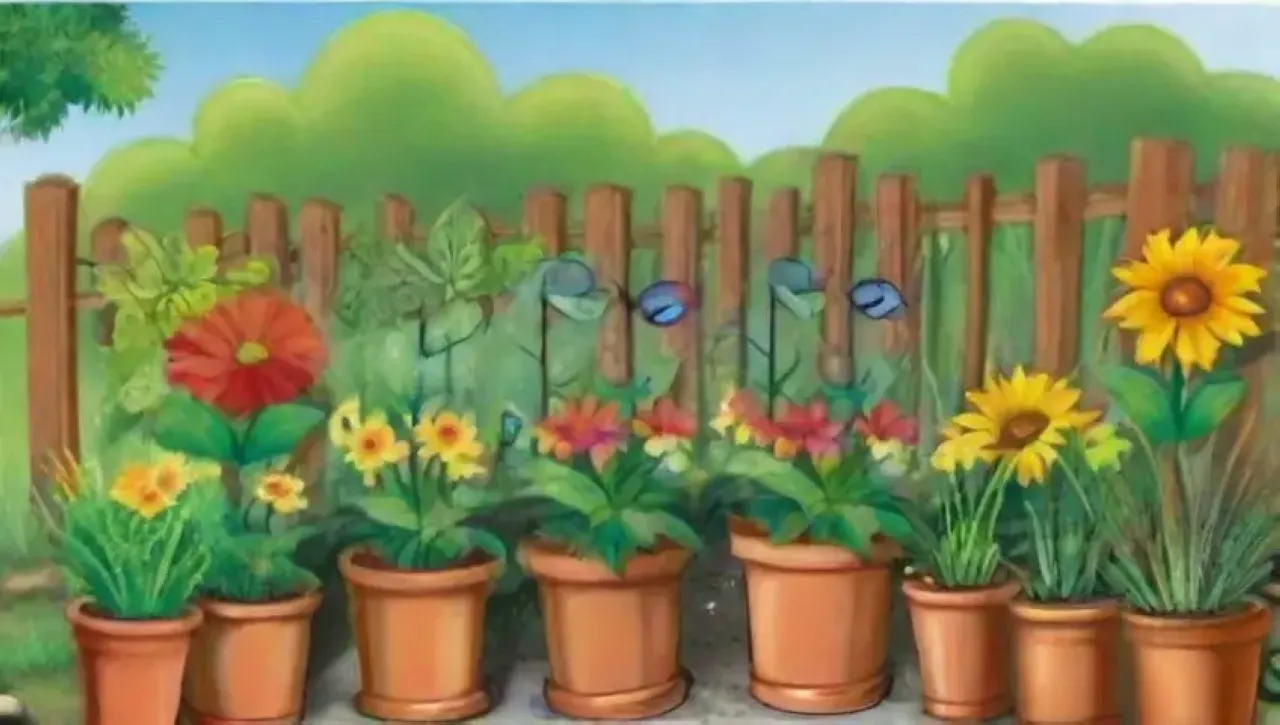 Un jardín vibrante y sostenible lleno de vida y naturaleza