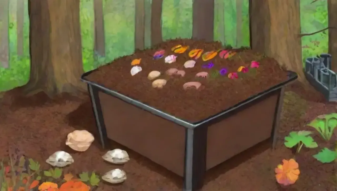 Un compost vibrante y diverso, lleno de vida y transformación natural
