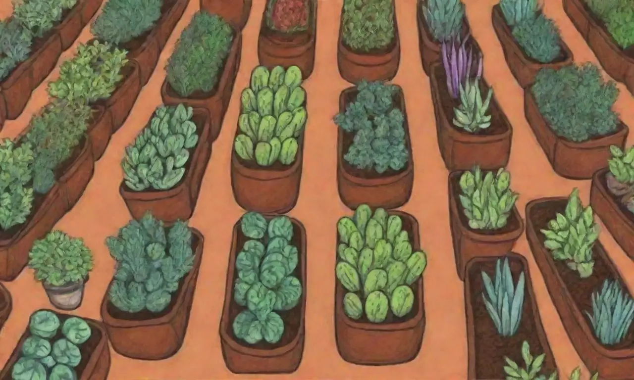 Cultivos vibrantes en un espacio eficiente