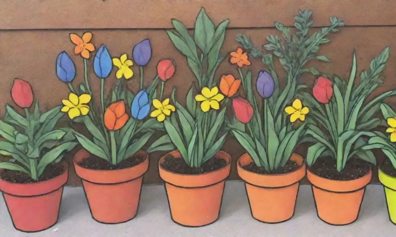 Jardinería en espacios pequeños con bombillas coloridas y flores vibrantes