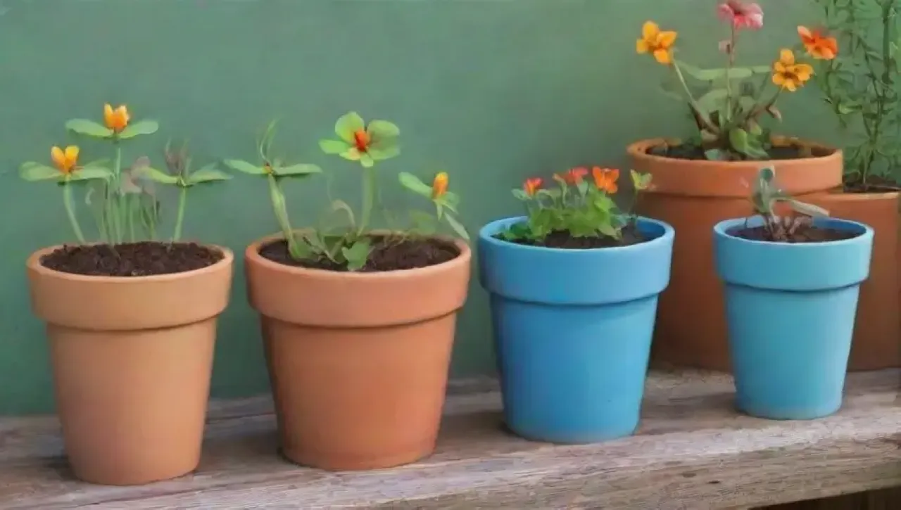 Un jardín vibrante con hojas verdes, flores coloridas y aromas fragantes