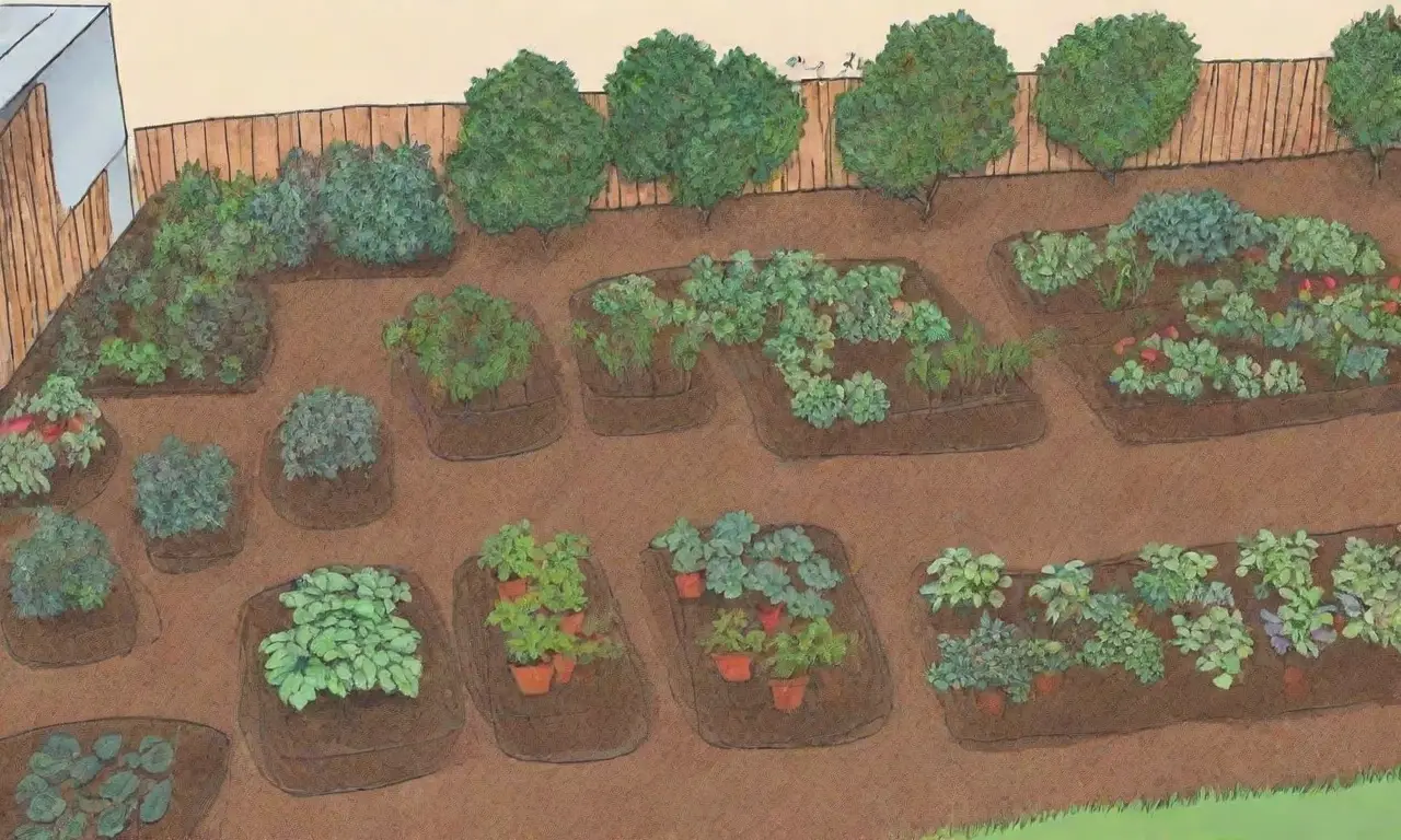 Jardín vegetal con riego eficiente