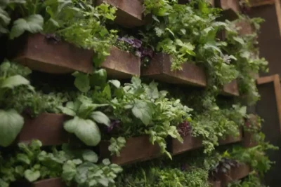 Jardines verticales de productos orgánicos para un estilo de vida saludable y sostenible