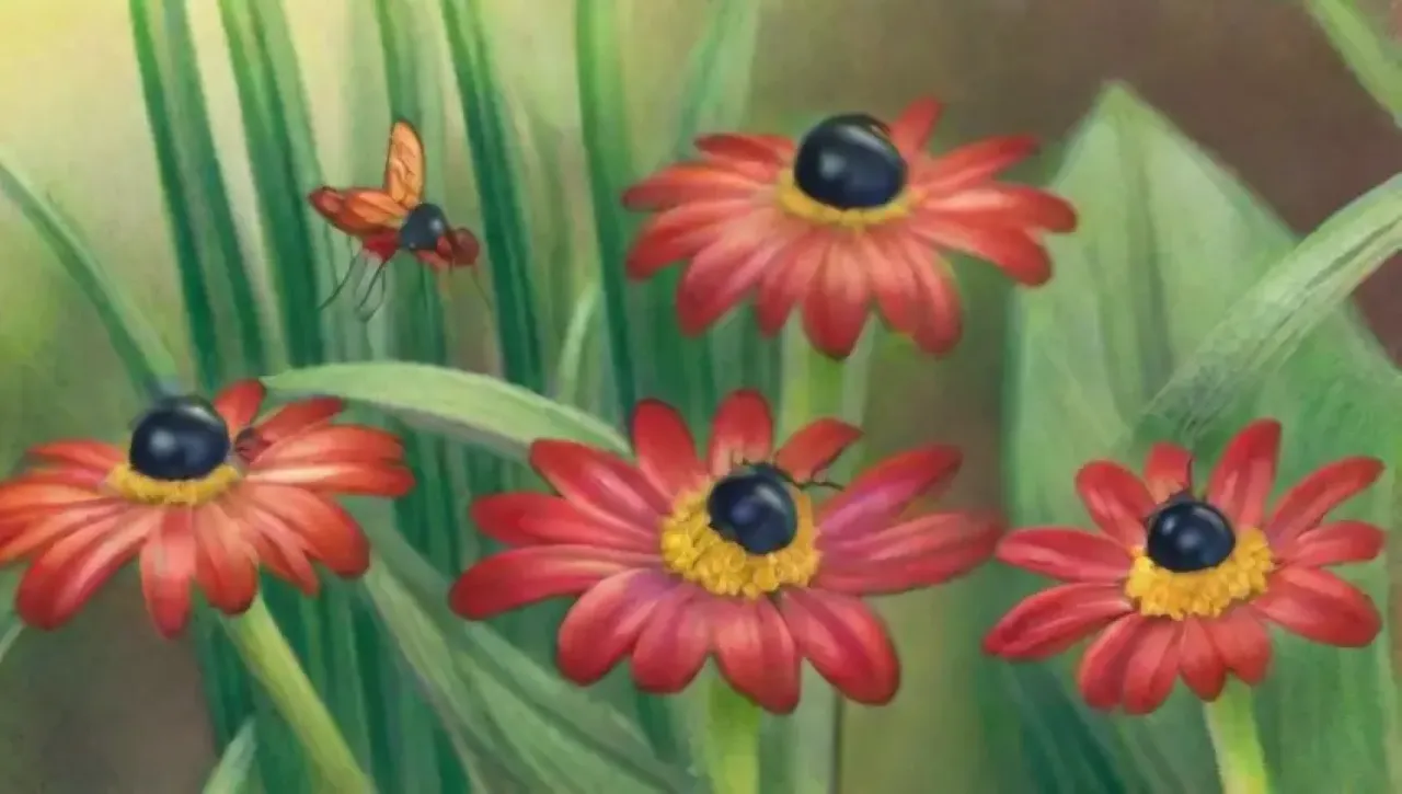 Un jardín vibrante y lleno de vida en verano