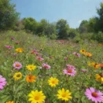 Un jardín vibrante con flores