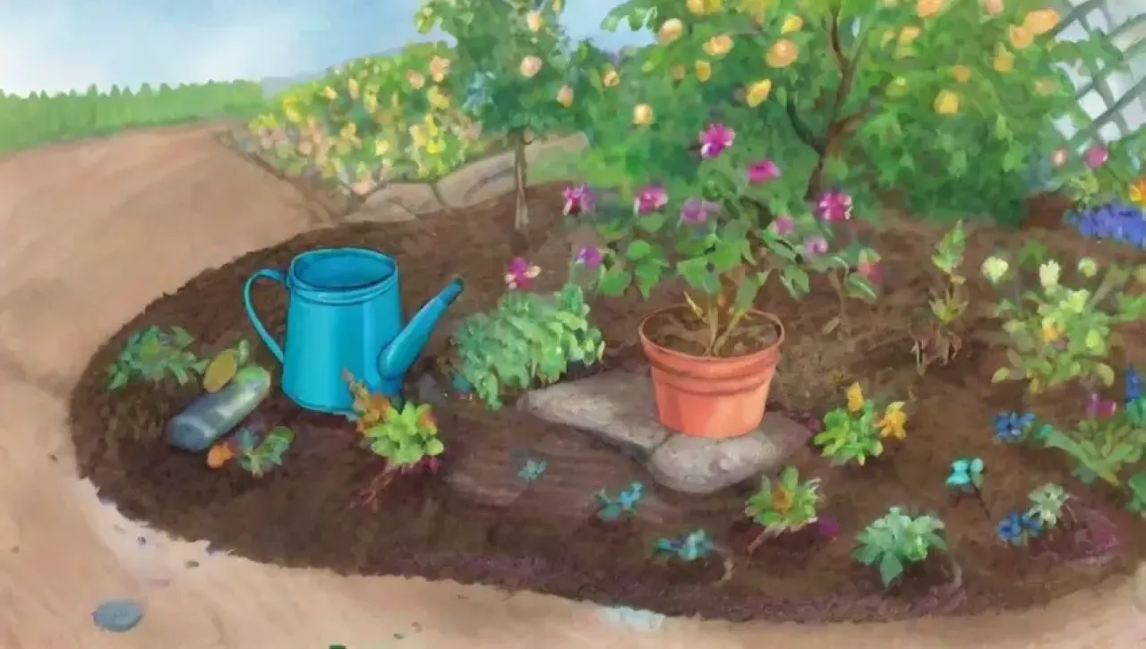Un jardín vibrante y lleno de vida