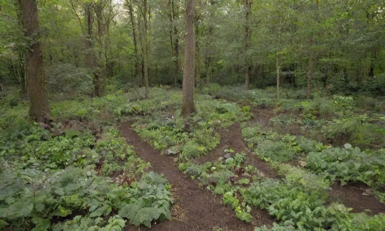 Diseño forestal comestible y sostenible con biodiversidad y principios de permacultura