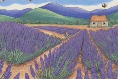 Campos de lavanda florecen en vibrantes tonos púrpuras
