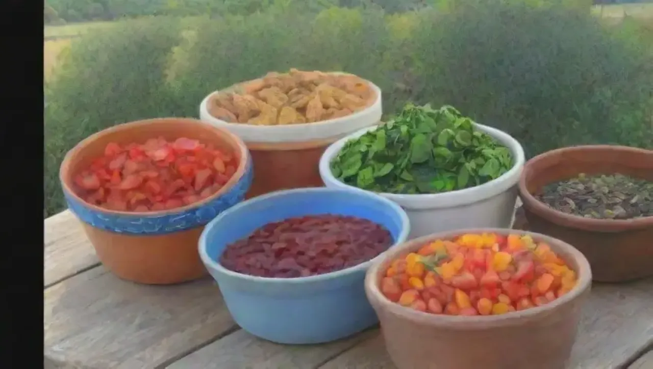 Una colorida mesa mediterránea llena de legumbres, frescura y tradición familiar