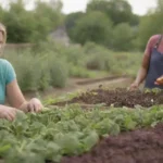 Cultivando juntos a través de colores vibrantes y alimentos saludables