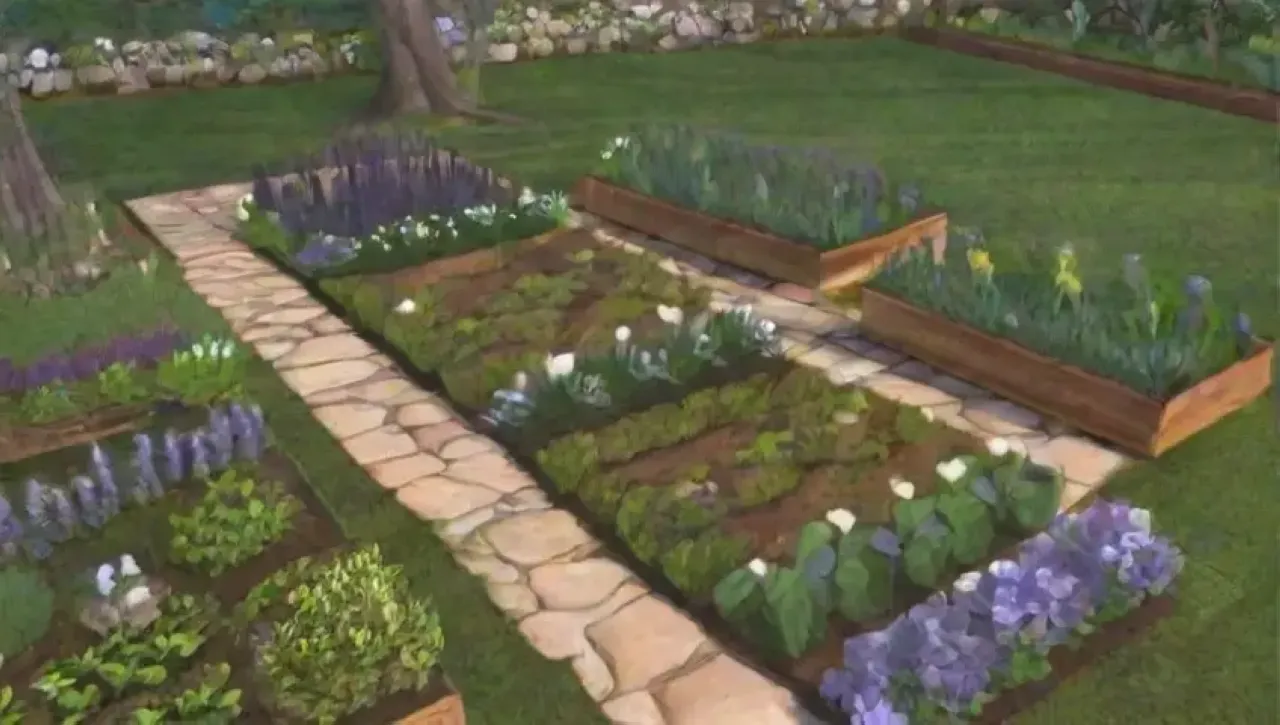 Un jardín vibrante lleno de colores, aromas y vida