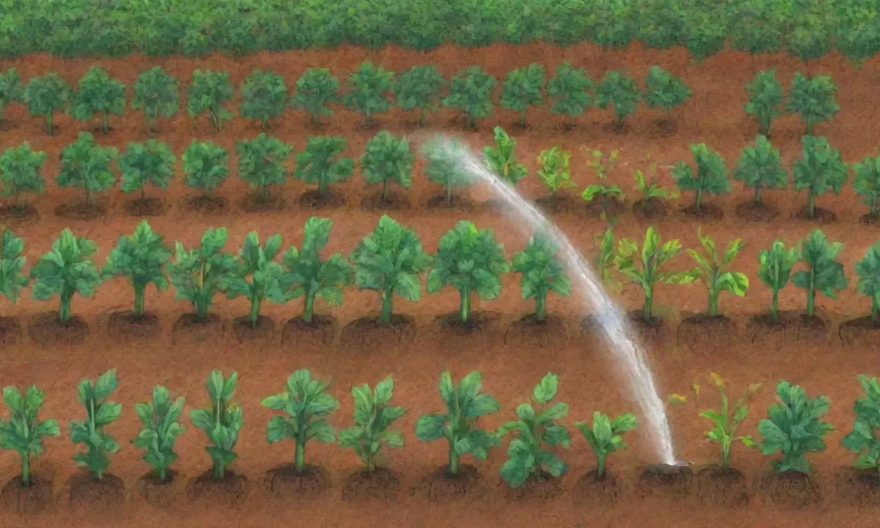 Riego automático mejora el crecimiento de plantas y la agricultura sostenible