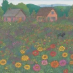 Cultivos mixtos y coloridos en jardines comunitarios sostenibles con flores
