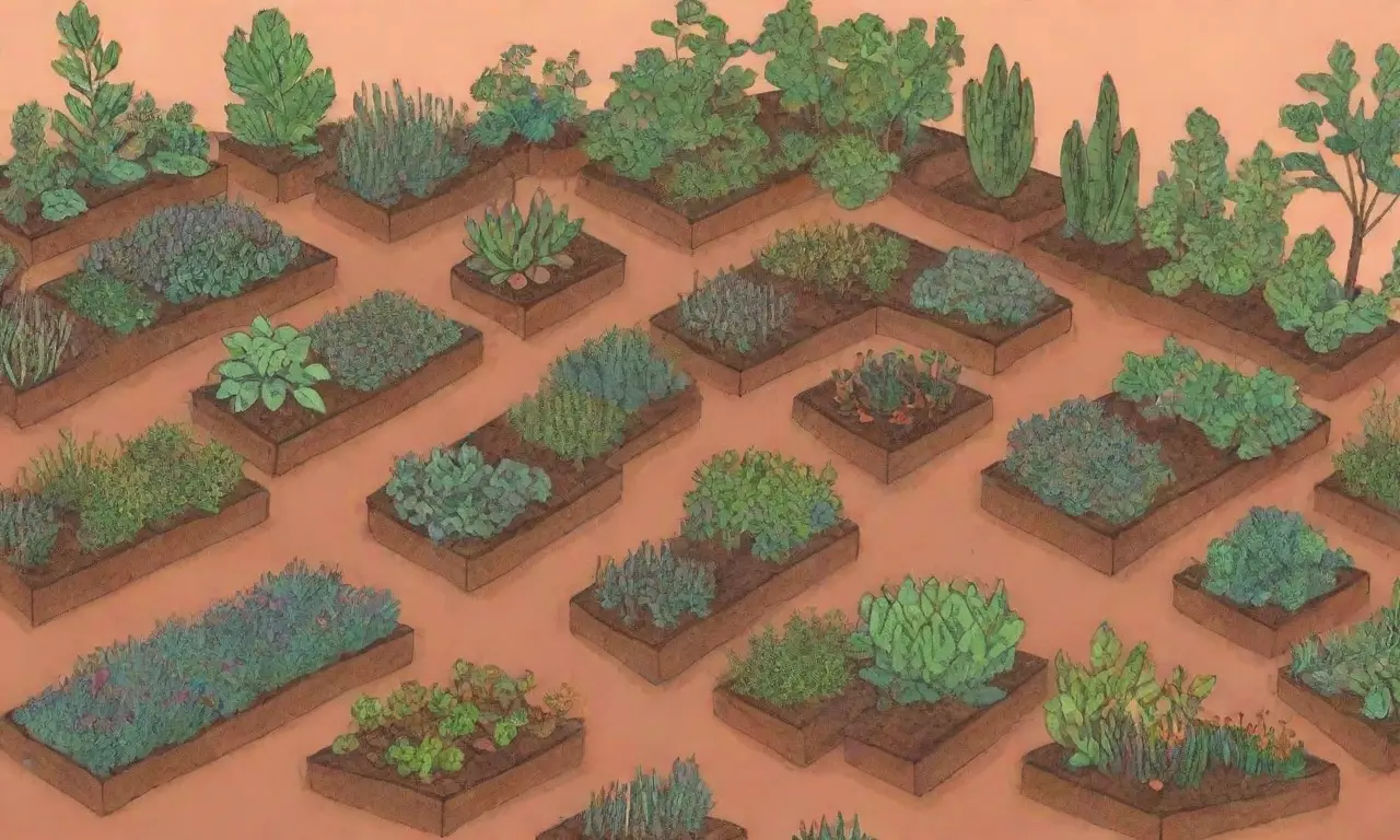 Colores cálidos y plantas saludables en jardines adaptados a climas locales
