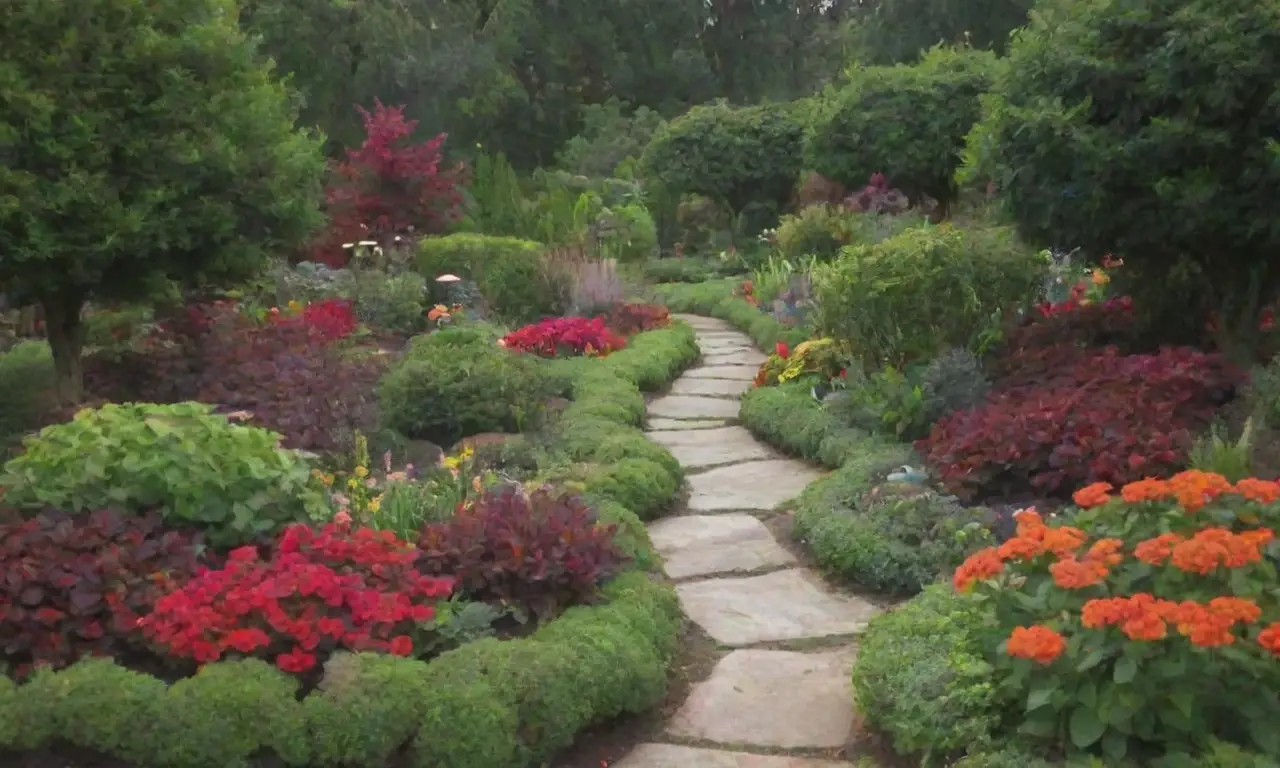 Guía para un jardín híbrido con colores vibrantes y mantenimiento fácil