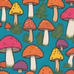 Hongos coloridos con formas diversas y texturas naturales