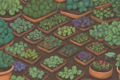 Semillas orgánicas y diseño natural para un jardín sostenible y colorido