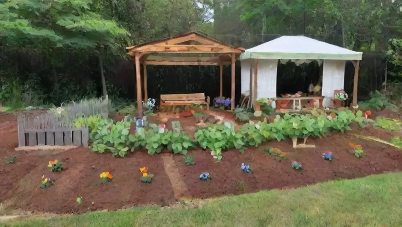 Un jardín vibrante y lleno de vida
