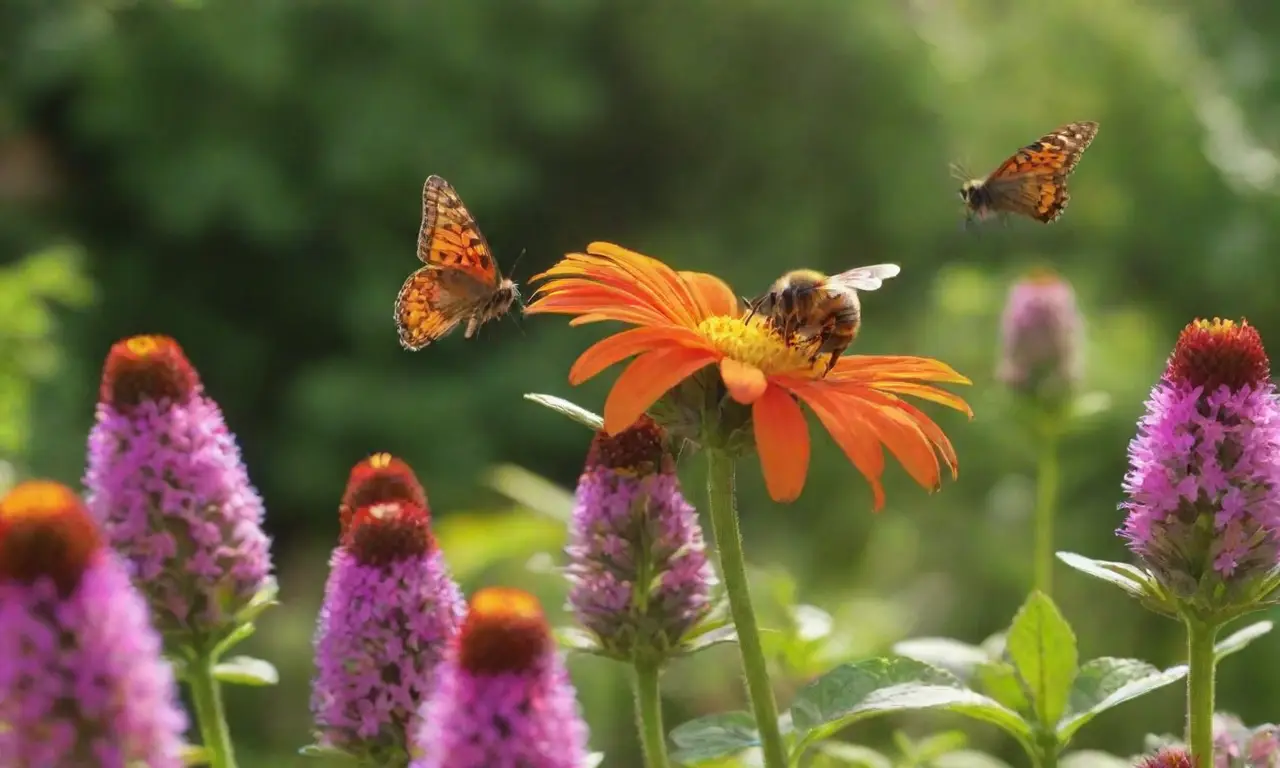 Jardín vibrante y diverso lleno de flores
