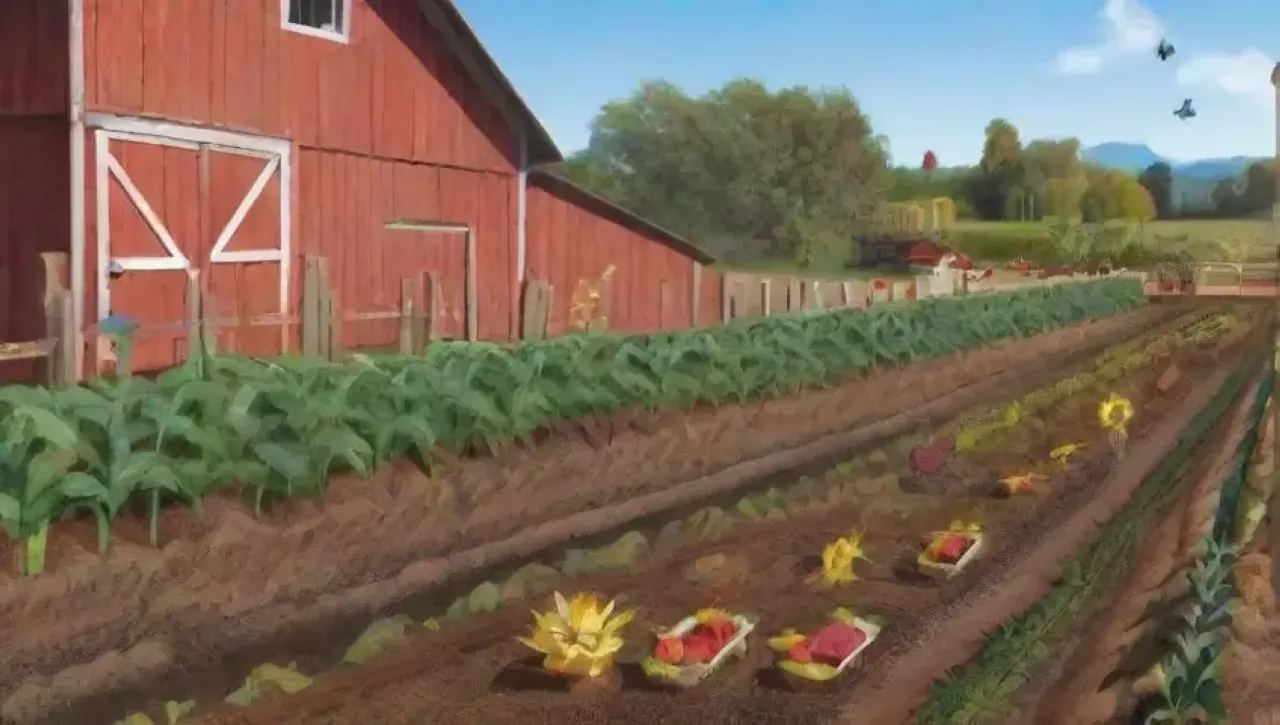 Un paisaje agrícola vibrante y lleno de vida