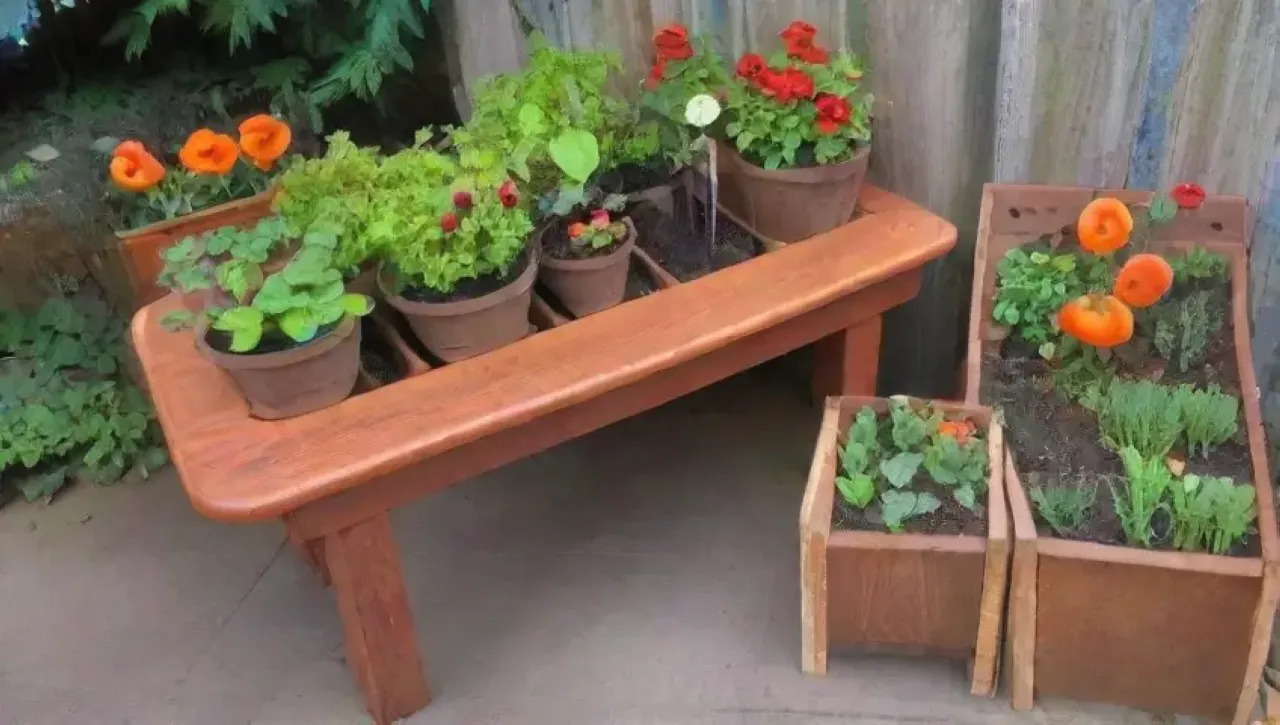 Un jardín urbano vibrante y lleno de vida