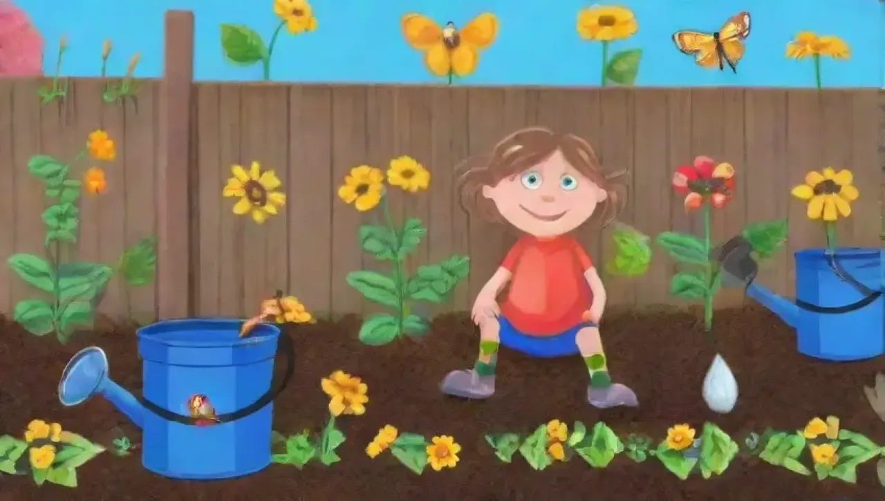 Un jardín vibrante lleno de vida, colores y aprendizaje
