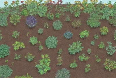 Ecosistema saludable con plantas vibrantes