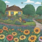 Jardines amigables con las abejas y flores coloridas sostienen ecosistemas vibrantes