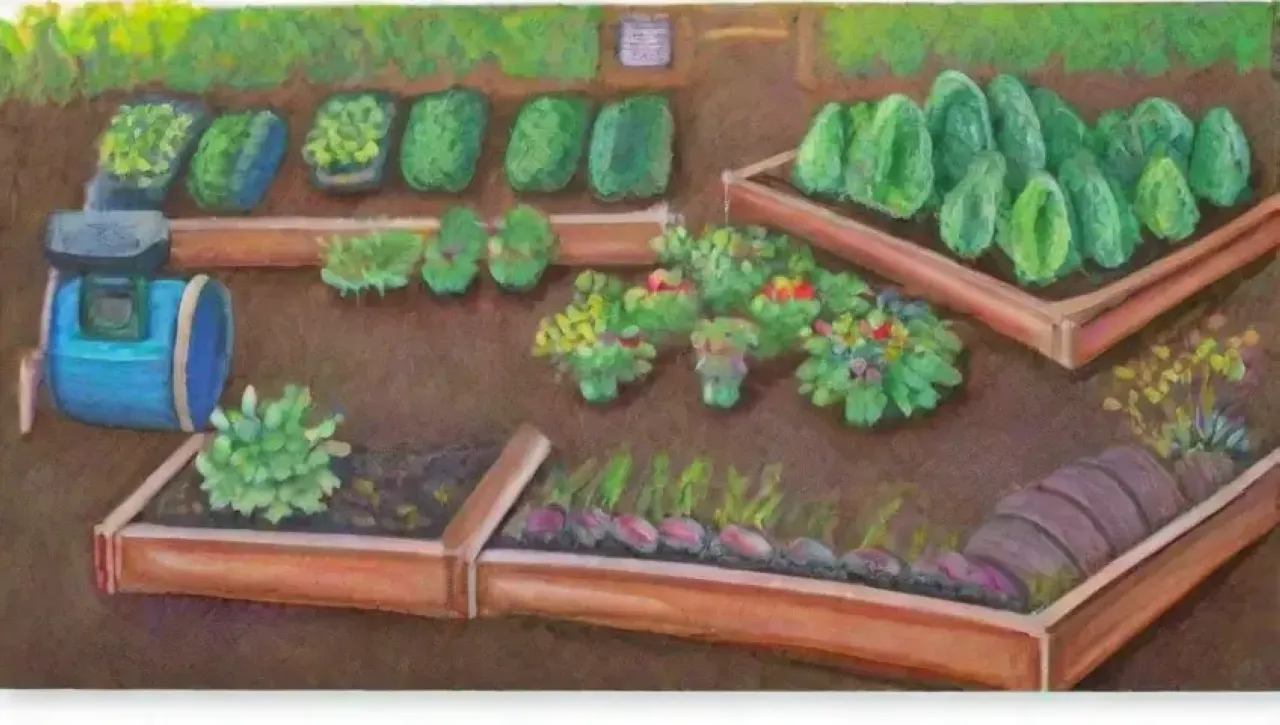 Un jardín vibrante y saludable lleno de vida y biodiversidad