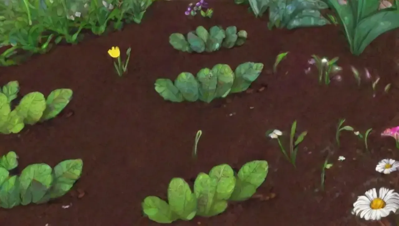 Un ecosistema vibrante y armonioso con suelo rico, plantas saludables y biodiversidad